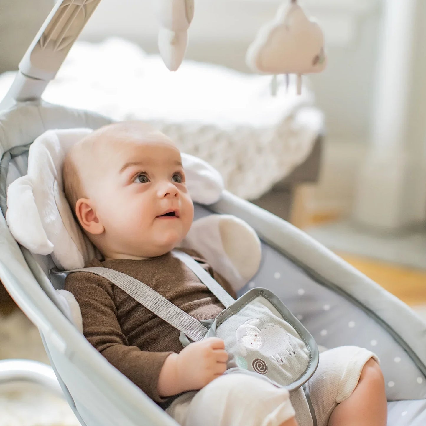 Ingenuity Infant to Toddler Rocker and Baby Bouncer Seat, Cuddle Lamb